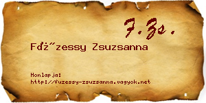 Füzessy Zsuzsanna névjegykártya