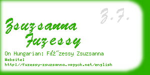 zsuzsanna fuzessy business card